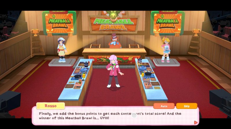 Gameplay KuloNiku: Bowl Up! The Meatball Brawl competition feature in KuloNiku Bowl Up.