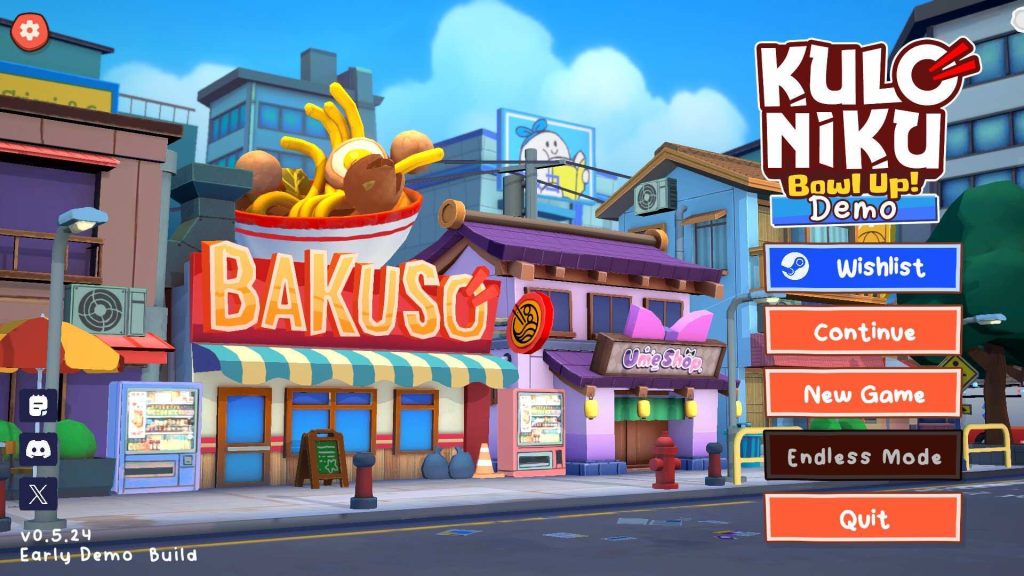 The main view in the game KuloNiku: Bowl Up!