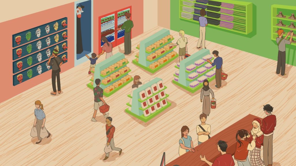 Tampilan Gim Kopmart Story