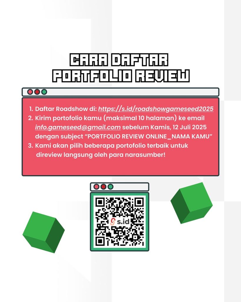 🌱 ROADSHOW GAMESEED ONLINE!Siap siap dapetin insight seru, cerita pengalaman, dan tips langsung (1)